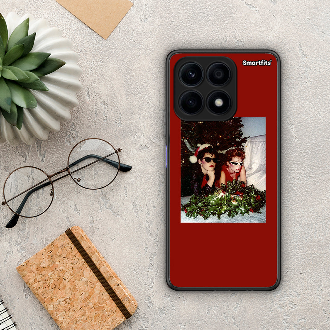 Θήκη Honor X8a Waiting For Xmas από τη Smartfits με σχέδιο στο πίσω μέρος και μαύρο περίβλημα | Honor X8a Waiting For Xmas Case with Colorful Back and Black Bezels