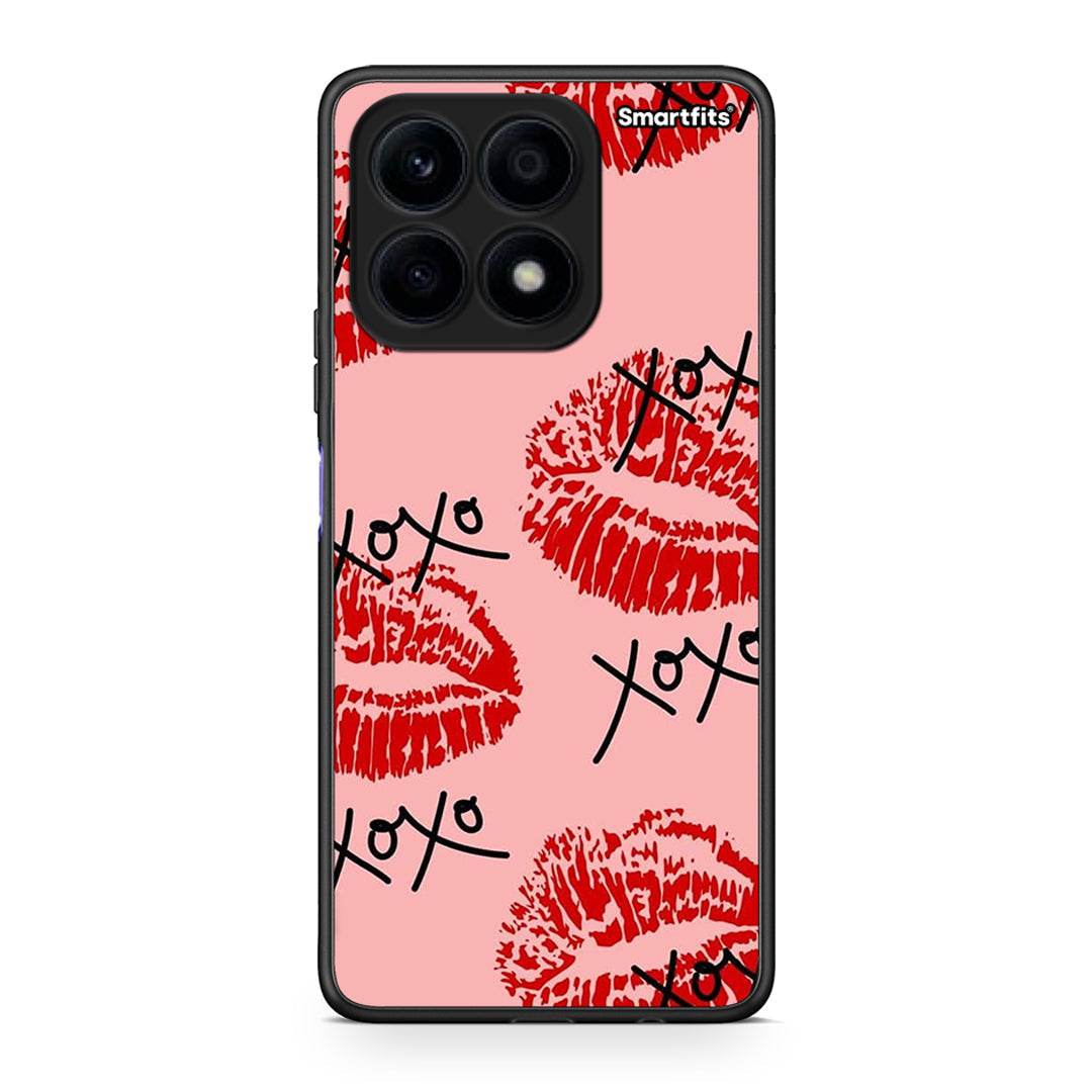 Θήκη Honor X8a XOXO Lips από τη Smartfits με σχέδιο στο πίσω μέρος και μαύρο περίβλημα | Honor X8a XOXO Lips Case with Colorful Back and Black Bezels