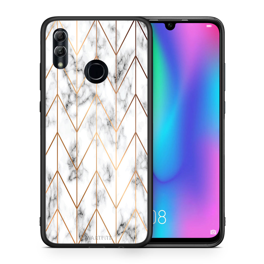 Marble Gold Geometric - Honor 10 Lite θήκη
