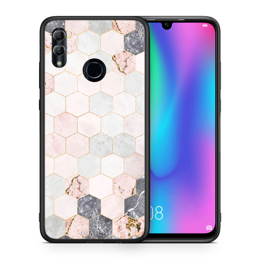 Marble Hexagon Pink - Honor 10 Lite θήκη