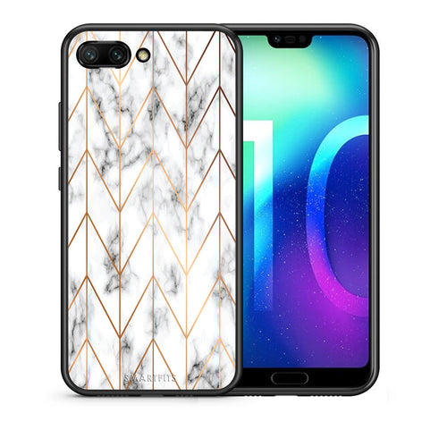 Marble Gold Geometric - Honor 10 θήκη