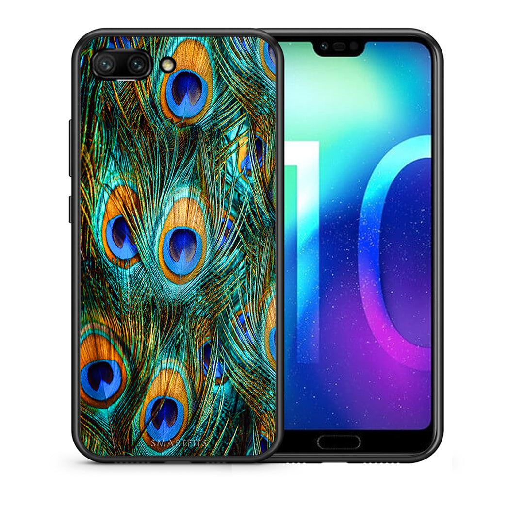 Real Peacock Feathers - Honor 10 θήκη