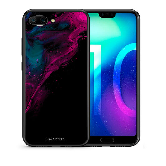 Watercolor Pink Black - Honor 10 θήκη