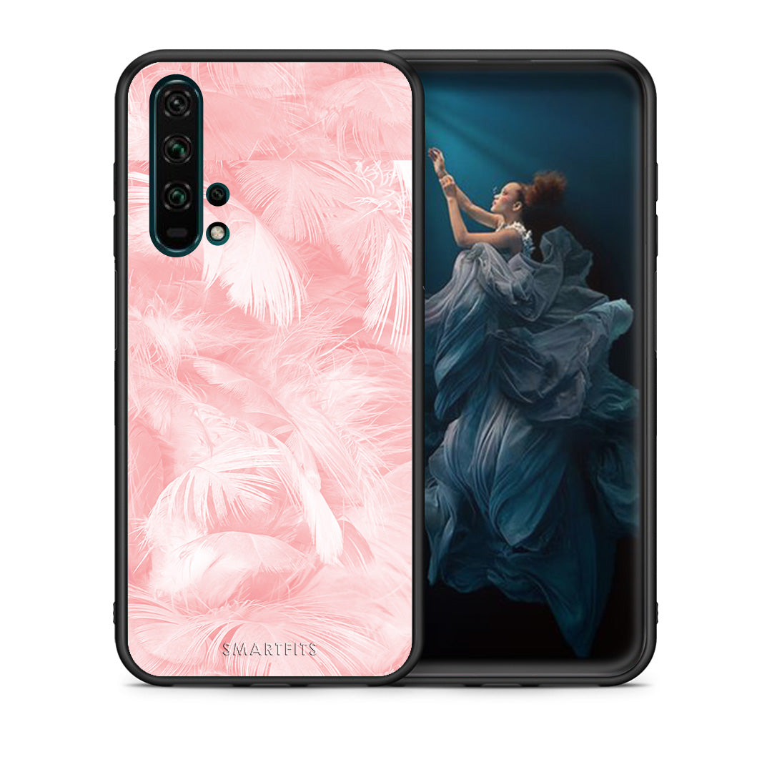 Boho Pink Feather - Honor 20 Pro θήκη