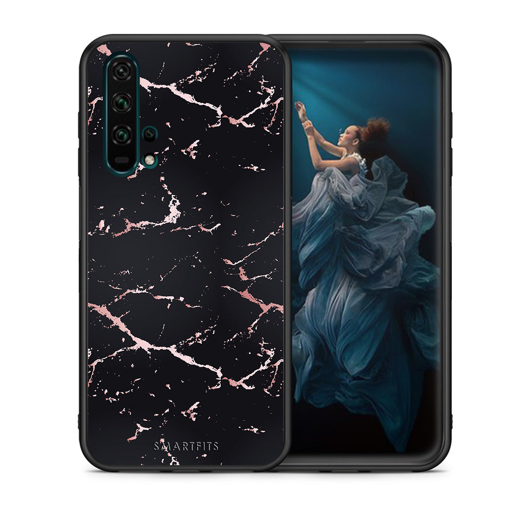 Marble Black Rosegold - Honor 20 Pro θήκη