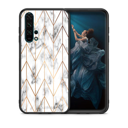 Marble Gold Geometric - Honor 20 Pro θήκη
