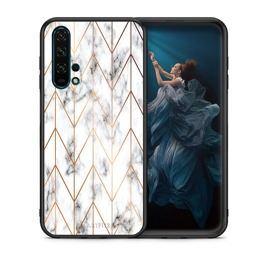 Marble Gold Geometric - Honor 20 Pro θήκη