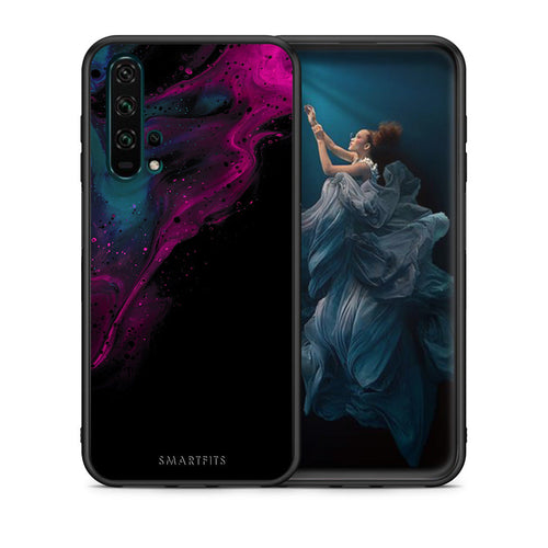 Watercolor Pink Black - Honor 20 Pro θήκη