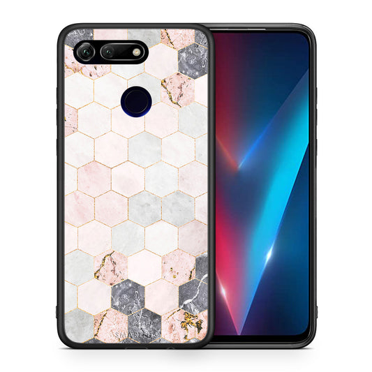 Marble Hexagon Pink - Honor View 20 θήκη