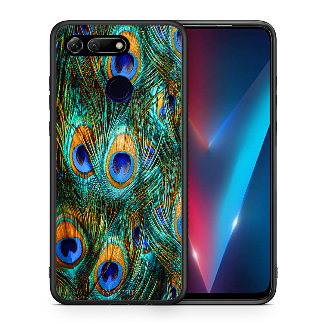 Real Peacock Feathers - Honor View 20 θήκη