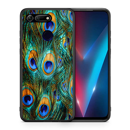 Real Peacock Feathers - Honor View 20 θήκη