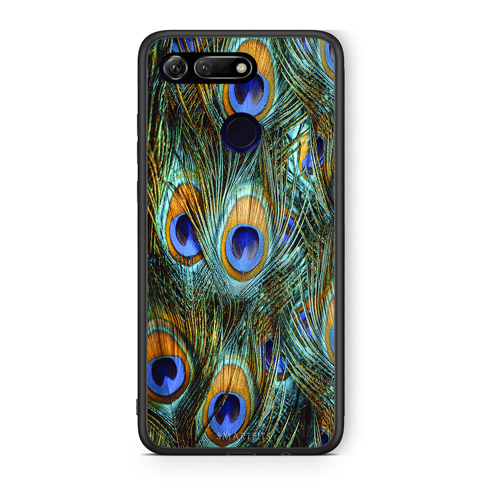 Real Peacock Feathers - Honor View 20 θήκη