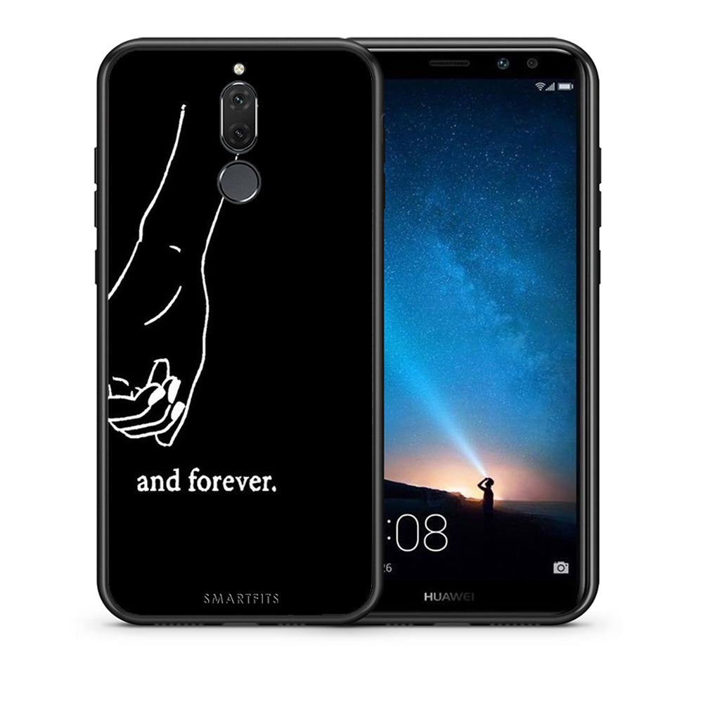 Θήκη Αγίου Βαλεντίνου Huawei Mate 10 Lite Always & Forever 2 από τη Smartfits με σχέδιο στο πίσω μέρος και μαύρο περίβλημα | Huawei Mate 10 Lite Always & Forever 2 case with colorful back and black bezels