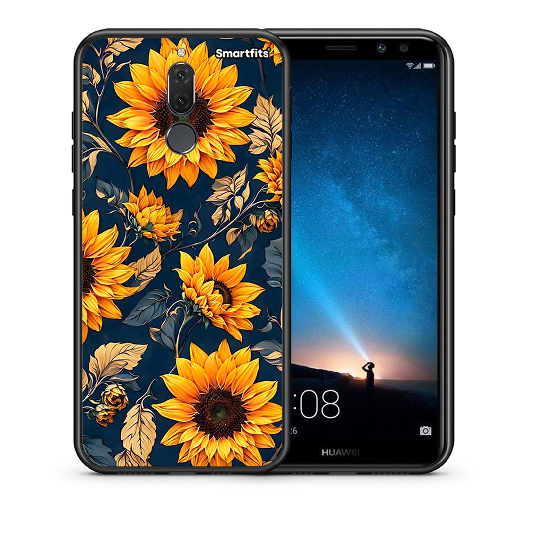 Θήκη Huawei Mate 10 Lite Autumn Sunflowers από τη Smartfits με σχέδιο στο πίσω μέρος και μαύρο περίβλημα | Huawei Mate 10 Lite Autumn Sunflowers case with colorful back and black bezels