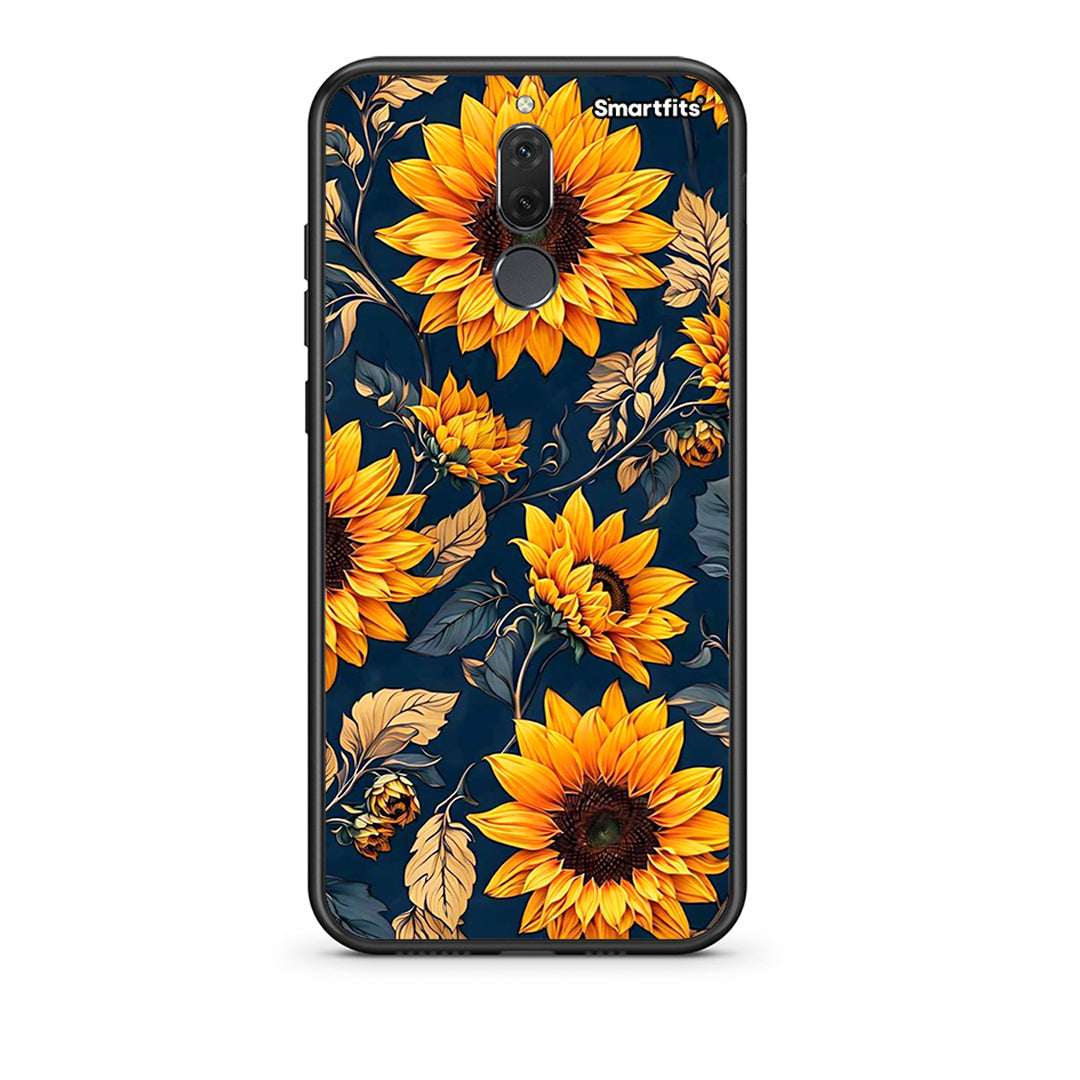 huawei mate 10 lite Autumn Sunflowers Θήκη από τη Smartfits με σχέδιο στο πίσω μέρος και μαύρο περίβλημα | Smartphone case with colorful back and black bezels by Smartfits