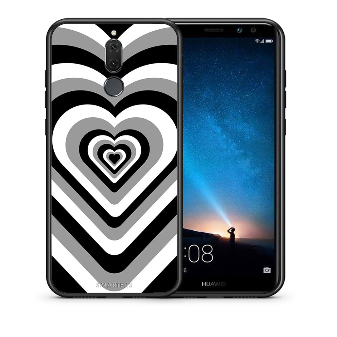 Θήκη Huawei Mate 10 Lite Black Hearts από τη Smartfits με σχέδιο στο πίσω μέρος και μαύρο περίβλημα | Huawei Mate 10 Lite Black Hearts case with colorful back and black bezels