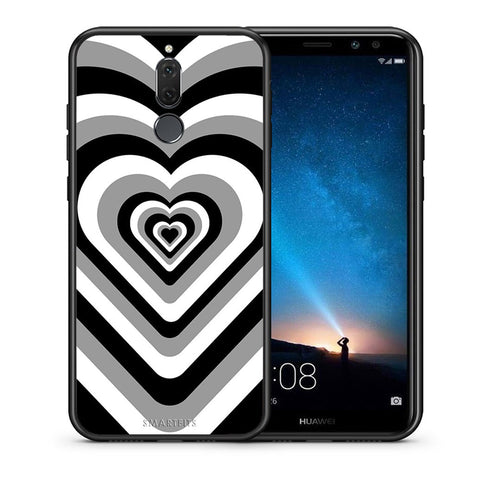 Θήκη Huawei Mate 10 Lite Black Hearts από τη Smartfits με σχέδιο στο πίσω μέρος και μαύρο περίβλημα | Huawei Mate 10 Lite Black Hearts case with colorful back and black bezels