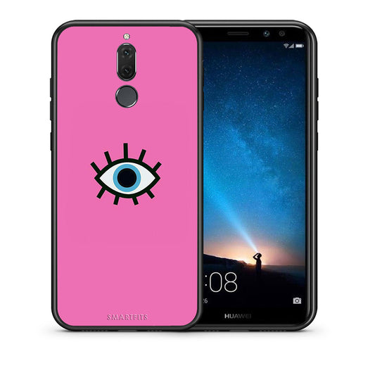 Θήκη Huawei Mate 10 Lite Blue Eye Pink από τη Smartfits με σχέδιο στο πίσω μέρος και μαύρο περίβλημα | Huawei Mate 10 Lite Blue Eye Pink case with colorful back and black bezels
