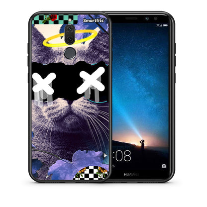 Θήκη Huawei Mate 10 Lite Cat Collage από τη Smartfits με σχέδιο στο πίσω μέρος και μαύρο περίβλημα | Huawei Mate 10 Lite Cat Collage case with colorful back and black bezels