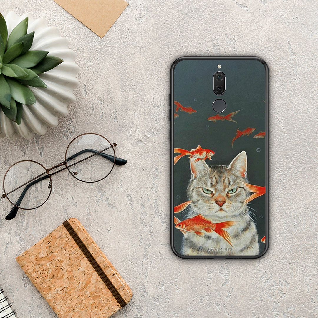 Cat Goldfish - Huawei Mate 10 Lite θήκη