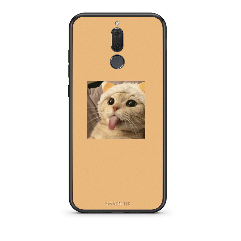 huawei mate 10 lite Cat Tongue θήκη από τη Smartfits με σχέδιο στο πίσω μέρος και μαύρο περίβλημα | Smartphone case with colorful back and black bezels by Smartfits