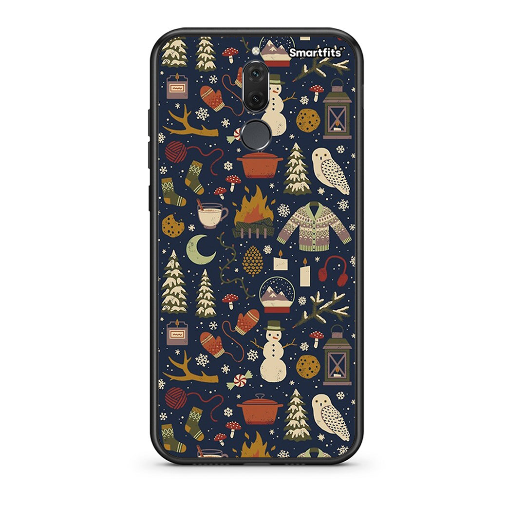 huawei mate 10 lite Christmas Elements θήκη από τη Smartfits με σχέδιο στο πίσω μέρος και μαύρο περίβλημα | Smartphone case with colorful back and black bezels by Smartfits