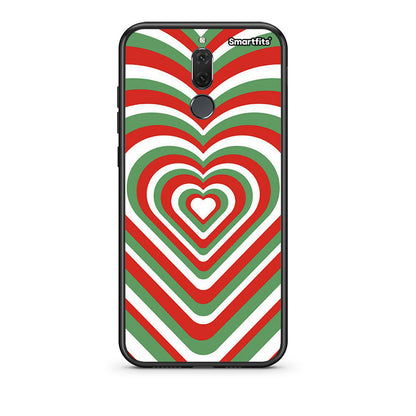 huawei mate 10 lite Christmas Hearts θήκη από τη Smartfits με σχέδιο στο πίσω μέρος και μαύρο περίβλημα | Smartphone case with colorful back and black bezels by Smartfits