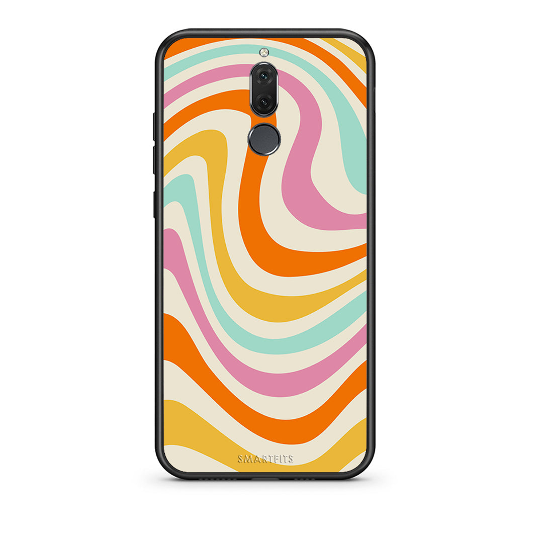 huawei mate 10 lite Colourful Waves θήκη από τη Smartfits με σχέδιο στο πίσω μέρος και μαύρο περίβλημα | Smartphone case with colorful back and black bezels by Smartfits