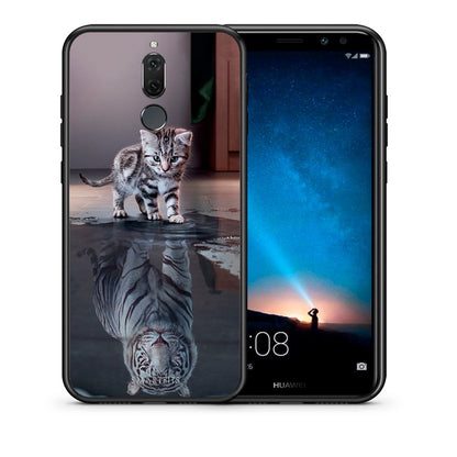 Θήκη Huawei Mate 10 Lite Tiger Cute από τη Smartfits με σχέδιο στο πίσω μέρος και μαύρο περίβλημα | Huawei Mate 10 Lite Tiger Cute case with colorful back and black bezels