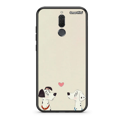huawei mate 10 lite Dalmatians Love θήκη από τη Smartfits με σχέδιο στο πίσω μέρος και μαύρο περίβλημα | Smartphone case with colorful back and black bezels by Smartfits