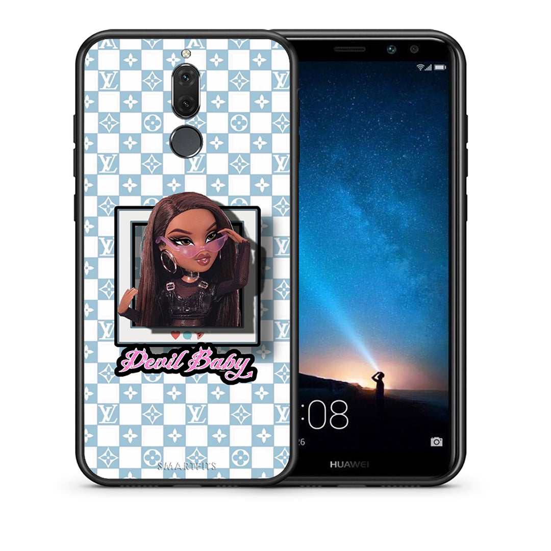 Θήκη Αγίου Βαλεντίνου Huawei Mate 10 Lite Devil Baby από τη Smartfits με σχέδιο στο πίσω μέρος και μαύρο περίβλημα | Huawei Mate 10 Lite Devil Baby case with colorful back and black bezels