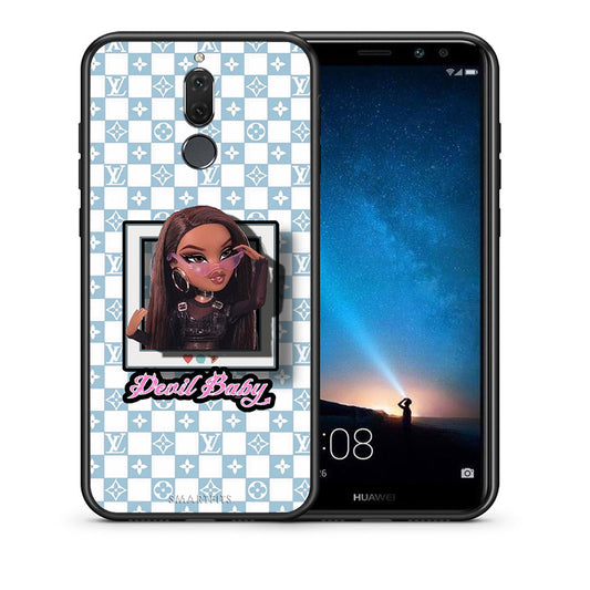 Θήκη Αγίου Βαλεντίνου Huawei Mate 10 Lite Devil Baby από τη Smartfits με σχέδιο στο πίσω μέρος και μαύρο περίβλημα | Huawei Mate 10 Lite Devil Baby case with colorful back and black bezels