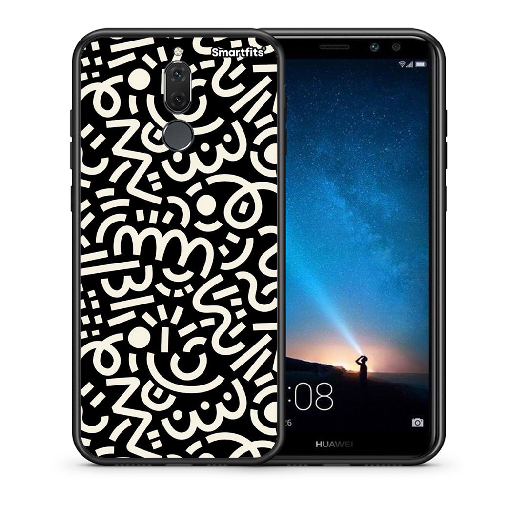 Θήκη Huawei Mate 10 Lite Doodle Art από τη Smartfits με σχέδιο στο πίσω μέρος και μαύρο περίβλημα | Huawei Mate 10 Lite Doodle Art case with colorful back and black bezels