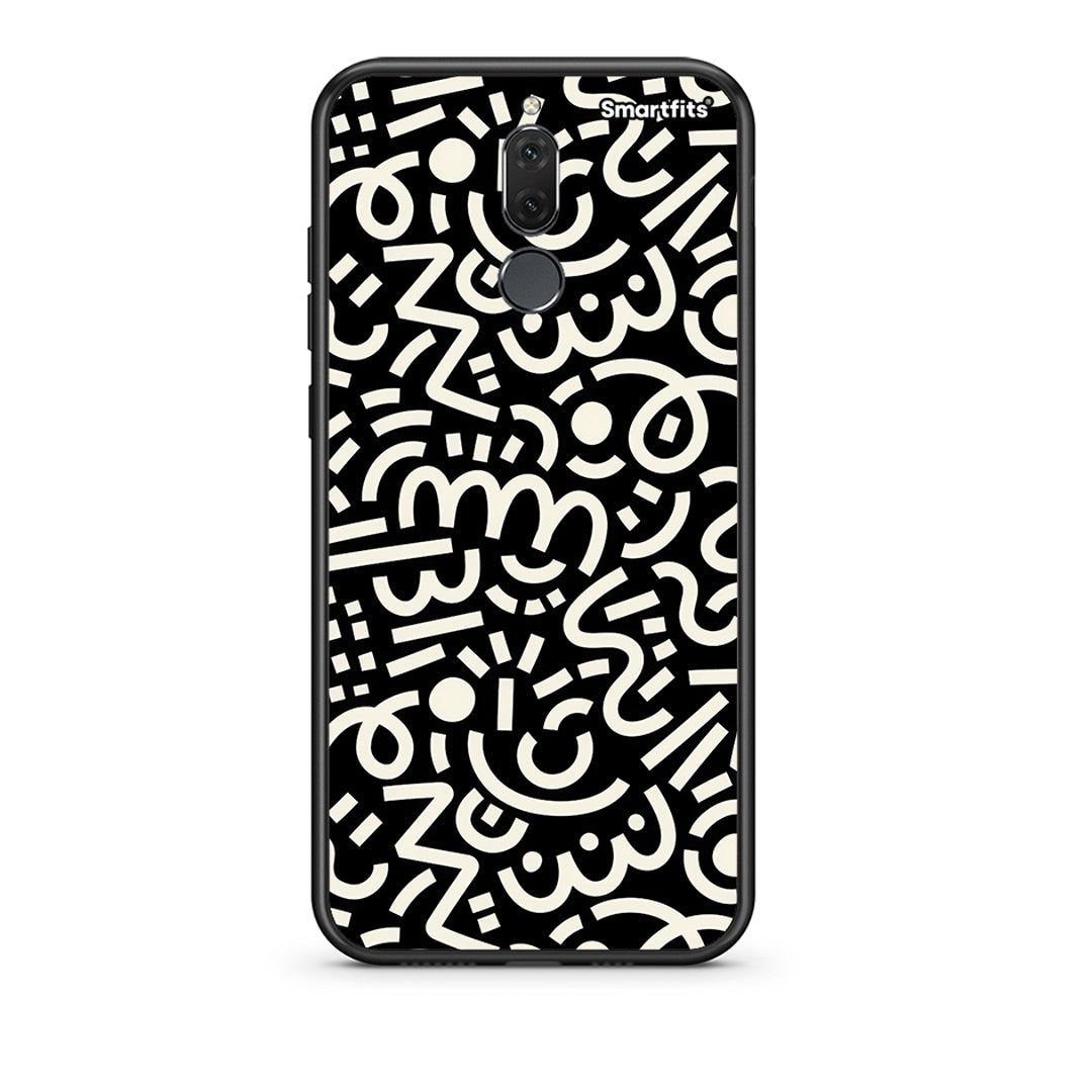 huawei mate 10 lite Doodle Art Θήκη από τη Smartfits με σχέδιο στο πίσω μέρος και μαύρο περίβλημα | Smartphone case with colorful back and black bezels by Smartfits