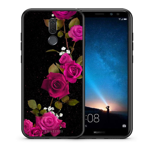 Θήκη Huawei Mate 10 Lite Red Roses Flower από τη Smartfits με σχέδιο στο πίσω μέρος και μαύρο περίβλημα | Huawei Mate 10 Lite Red Roses Flower case with colorful back and black bezels