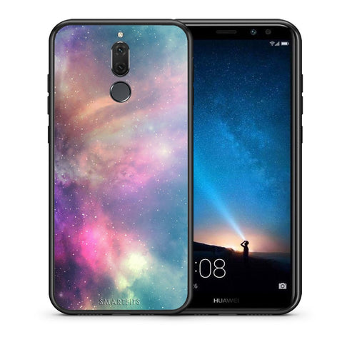 Θήκη Huawei Mate 10 Lite Rainbow Galaxy από τη Smartfits με σχέδιο στο πίσω μέρος και μαύρο περίβλημα | Huawei Mate 10 Lite Rainbow Galaxy case with colorful back and black bezels