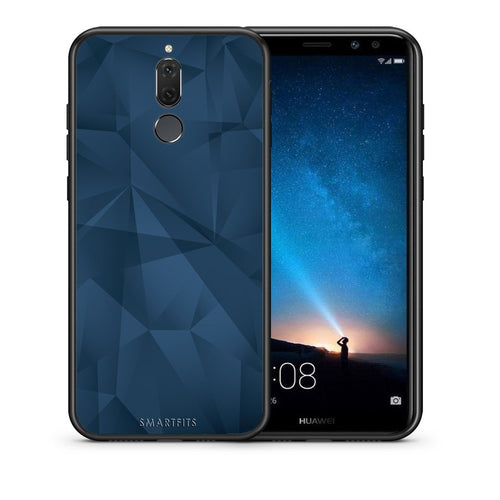 Θήκη Huawei Mate 10 Lite Blue Abstract Geometric από τη Smartfits με σχέδιο στο πίσω μέρος και μαύρο περίβλημα | Huawei Mate 10 Lite Blue Abstract Geometric case with colorful back and black bezels