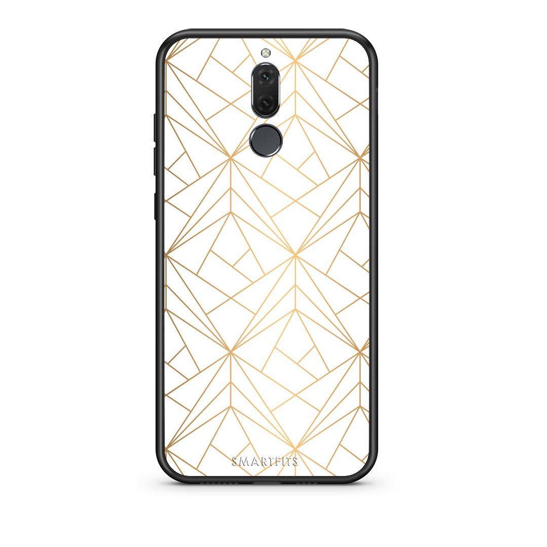 111 - huawei mate 10 lite Luxury White Geometric case, cover, bumper
