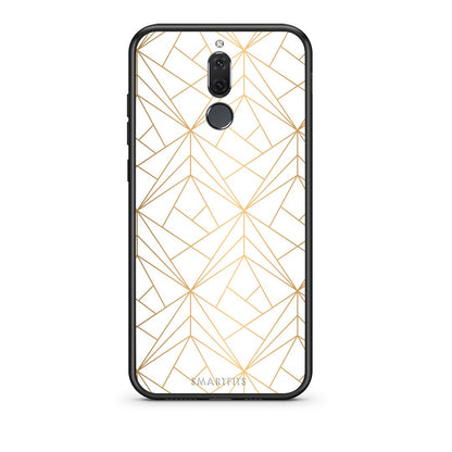 111 - huawei mate 10 lite Luxury White Geometric case, cover, bumper