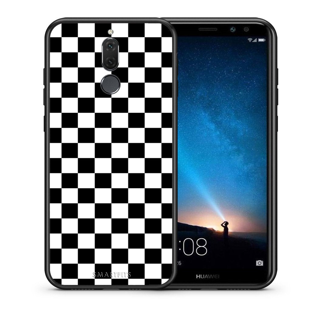 Θήκη Huawei Mate 10 Lite Squares Geometric από τη Smartfits με σχέδιο στο πίσω μέρος και μαύρο περίβλημα | Huawei Mate 10 Lite Squares Geometric case with colorful back and black bezels