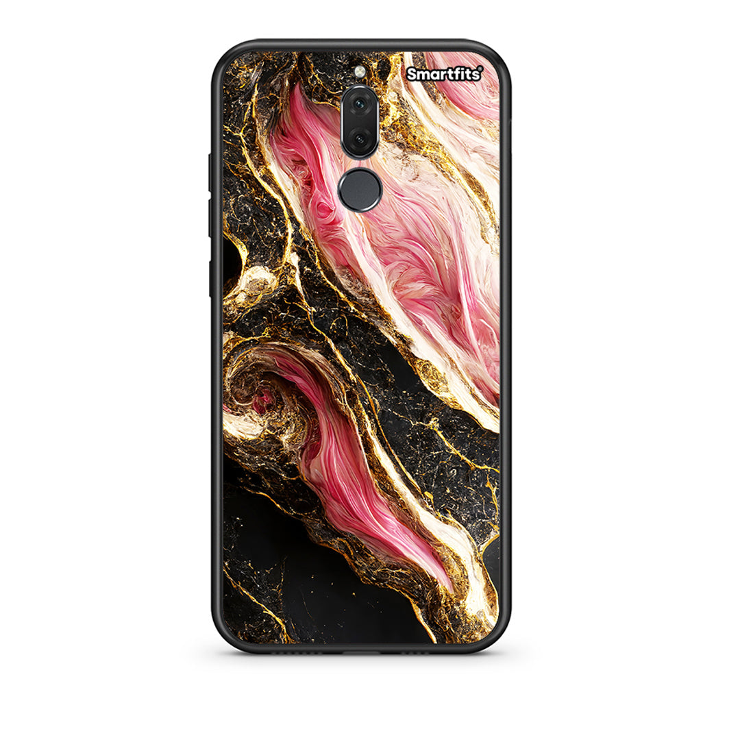huawei mate 10 lite Glamorous Pink Marble θήκη από τη Smartfits με σχέδιο στο πίσω μέρος και μαύρο περίβλημα | Smartphone case with colorful back and black bezels by Smartfits