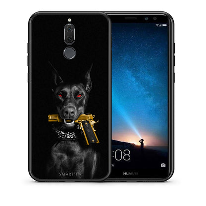 Θήκη Αγίου Βαλεντίνου Huawei Mate 10 Lite Golden Gun από τη Smartfits με σχέδιο στο πίσω μέρος και μαύρο περίβλημα | Huawei Mate 10 Lite Golden Gun case with colorful back and black bezels
