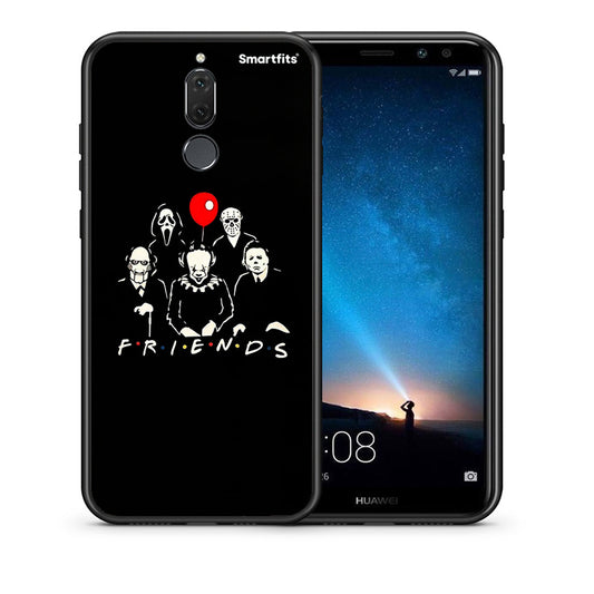 Θήκη Huawei Mate 10 Lite Halloween Friends από τη Smartfits με σχέδιο στο πίσω μέρος και μαύρο περίβλημα | Huawei Mate 10 Lite Halloween Friends case with colorful back and black bezels