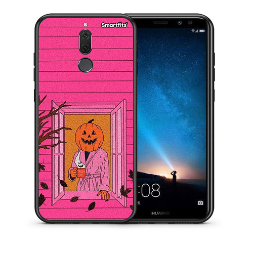 Θήκη Huawei Mate 10 Lite Halloween Pumpkin Lady από τη Smartfits με σχέδιο στο πίσω μέρος και μαύρο περίβλημα | Huawei Mate 10 Lite Halloween Pumpkin Lady case with colorful back and black bezels