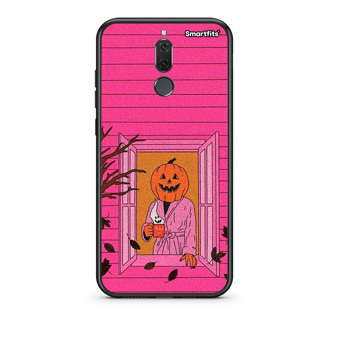 huawei mate 10 lite Halloween Pumpkin Lady Θήκη από τη Smartfits με σχέδιο στο πίσω μέρος και μαύρο περίβλημα | Smartphone case with colorful back and black bezels by Smartfits