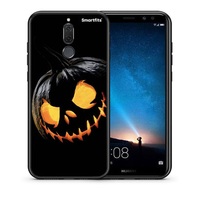 Θήκη Huawei Mate 10 Lite Halloween Scary Pumpkin από τη Smartfits με σχέδιο στο πίσω μέρος και μαύρο περίβλημα | Huawei Mate 10 Lite Halloween Scary Pumpkin case with colorful back and black bezels