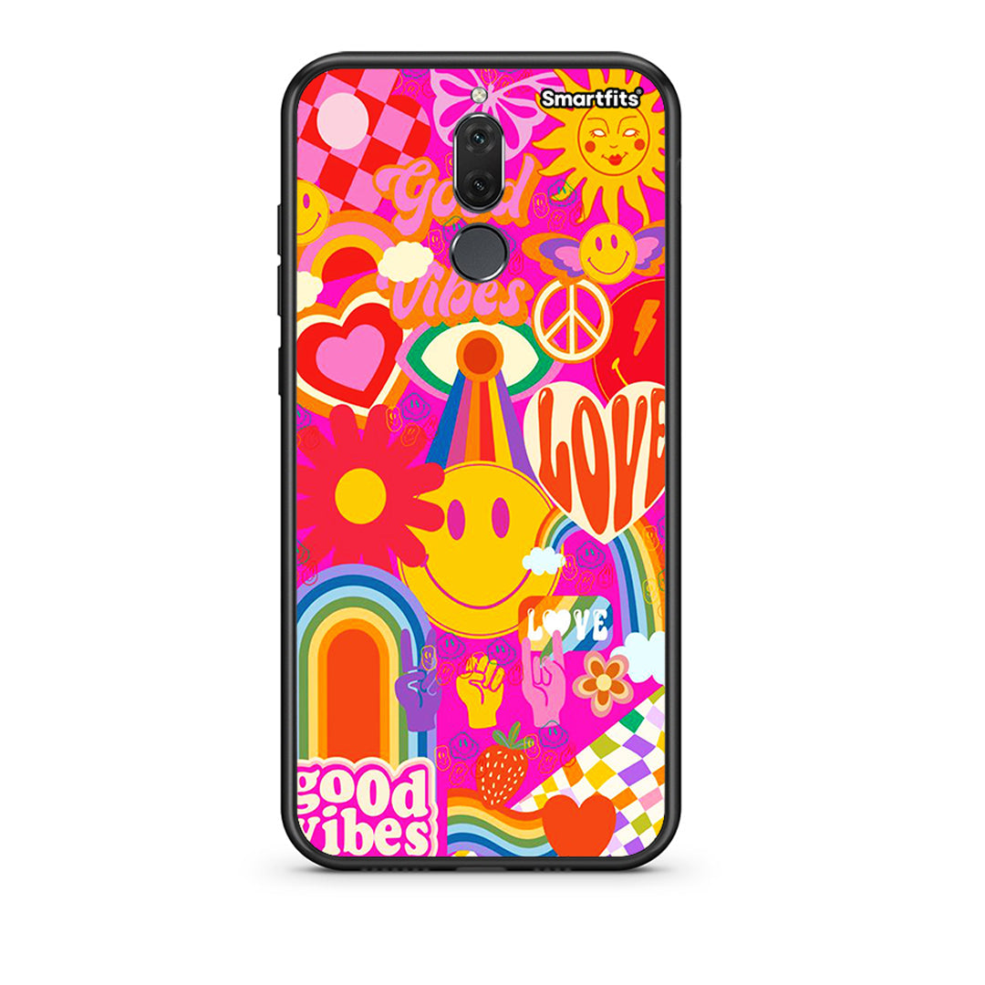 huawei mate 10 lite Hippie Love θήκη από τη Smartfits με σχέδιο στο πίσω μέρος και μαύρο περίβλημα | Smartphone case with colorful back and black bezels by Smartfits