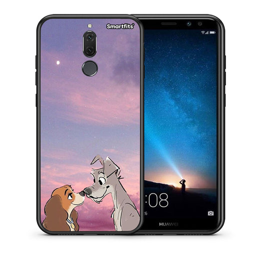 Θήκη Huawei Mate 10 Lite Lady And Tramp από τη Smartfits με σχέδιο στο πίσω μέρος και μαύρο περίβλημα | Huawei Mate 10 Lite Lady And Tramp case with colorful back and black bezels