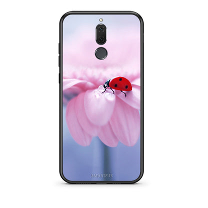huawei mate 10 lite Ladybug Flower θήκη από τη Smartfits με σχέδιο στο πίσω μέρος και μαύρο περίβλημα | Smartphone case with colorful back and black bezels by Smartfits