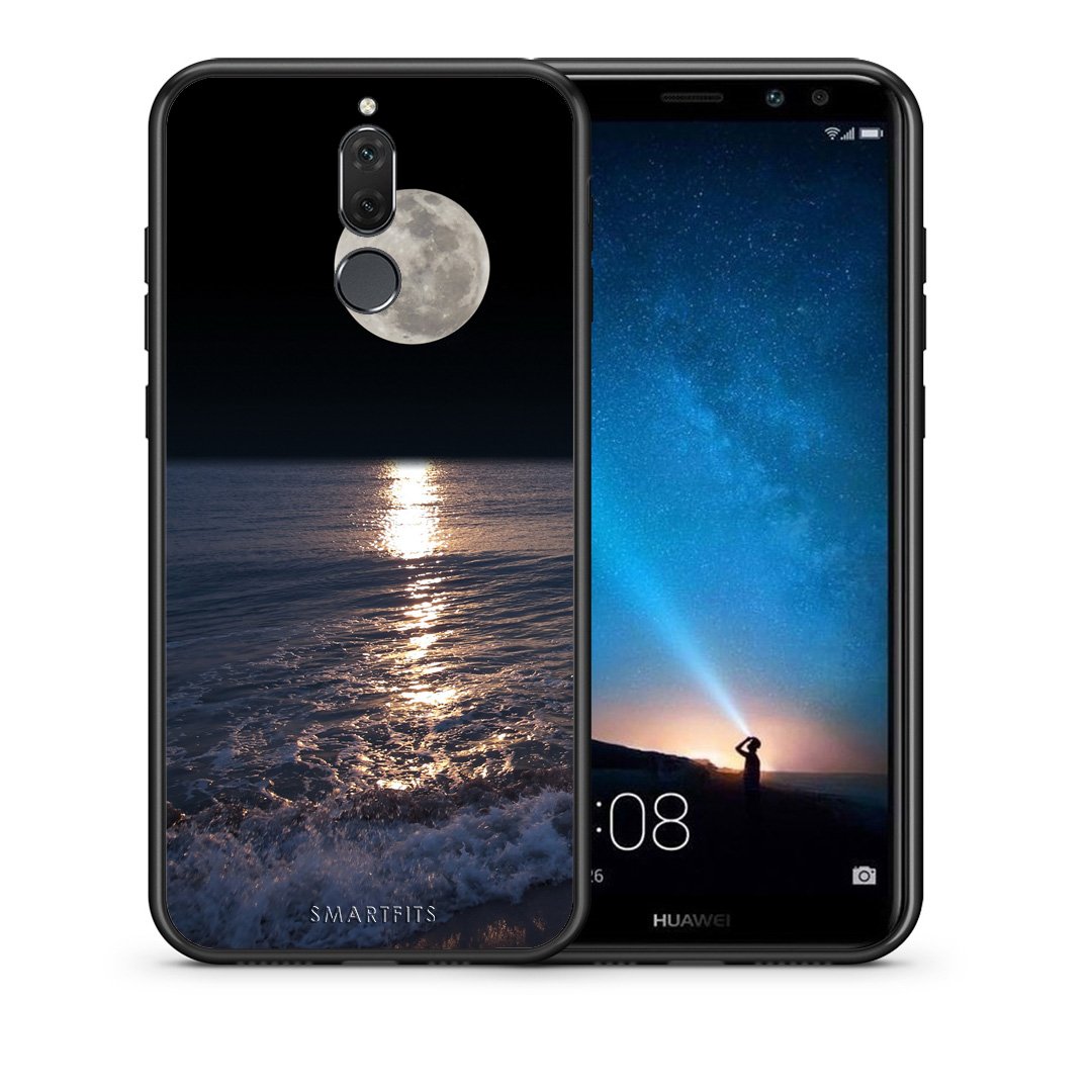 Θήκη Huawei Mate 10 Lite Moon Landscape από τη Smartfits με σχέδιο στο πίσω μέρος και μαύρο περίβλημα | Huawei Mate 10 Lite Moon Landscape case with colorful back and black bezels